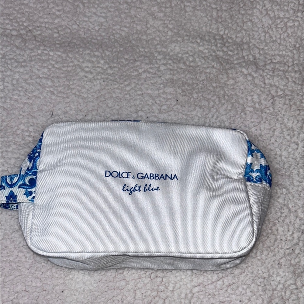 Dolce & Gabbana White Blue Cosmetic Case